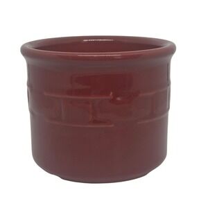 VTG Longaberger Woven Tradition Pottery One Pint Salt Crock Paprika Red USA 3.5"